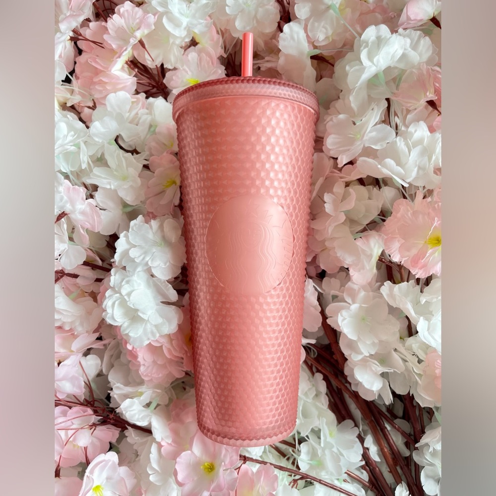 Starbucks Thailand 2022 Valentines Soft Touch Pink Lemonade Studded 24oz Tumbler